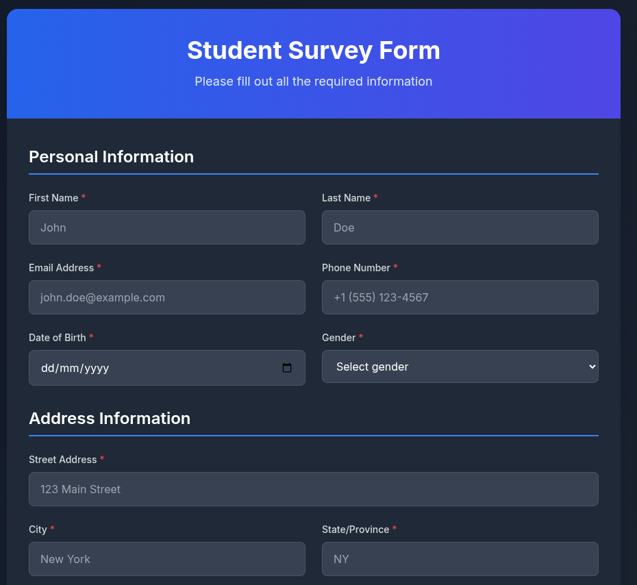 INFO FORM